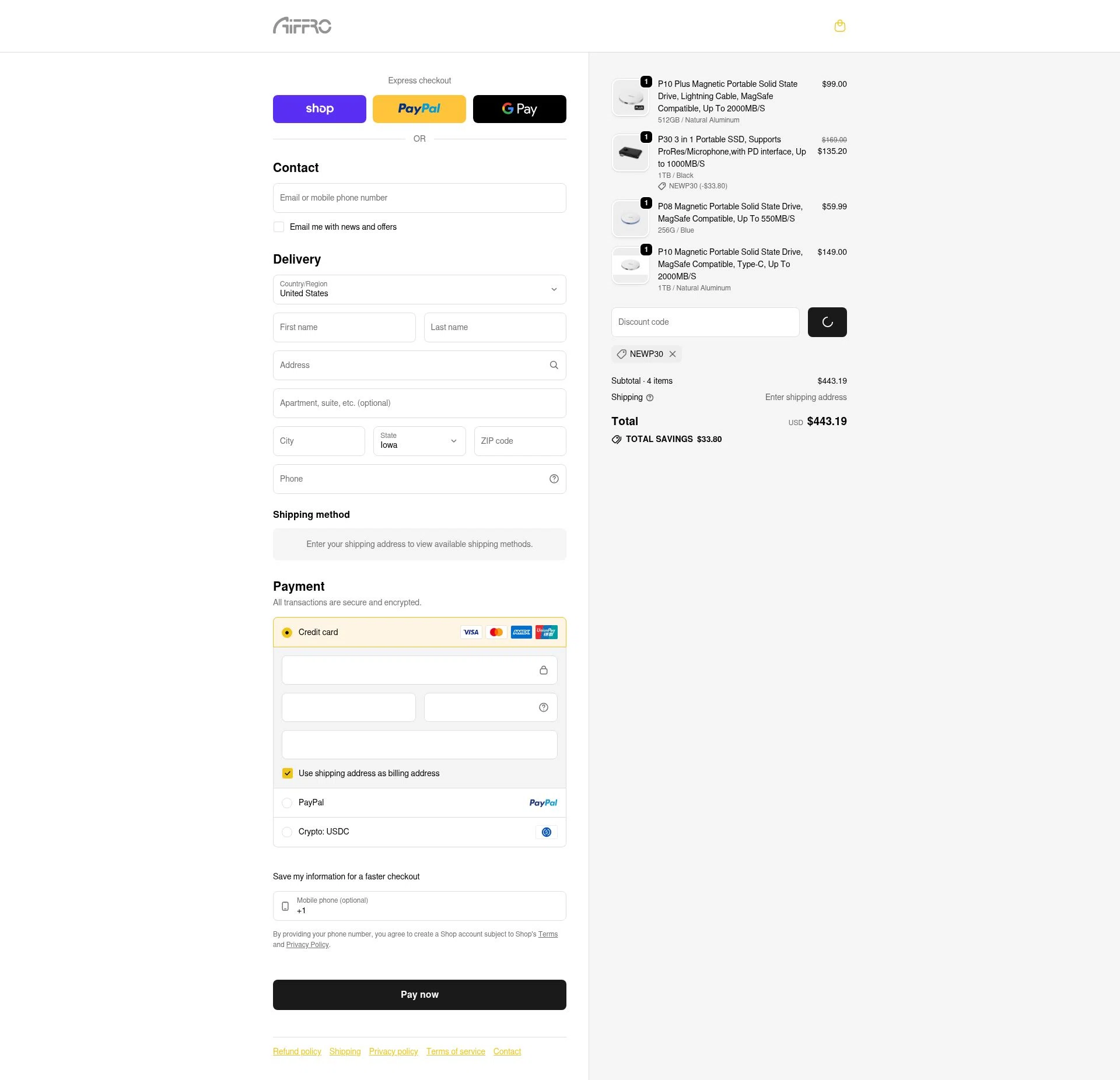 Aiffro checkout page showing Aiffro promo code box | Screenshot taken by SimplyCodes community member on Feb 11, 2026
