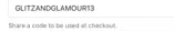 GLITZANDGLAMOUR13 coupon verification screenshot