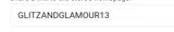 Glitzandglamour13 coupon verification screenshot