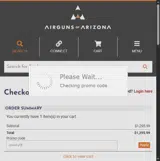 Airguns of Arizona coupon verification screenshot