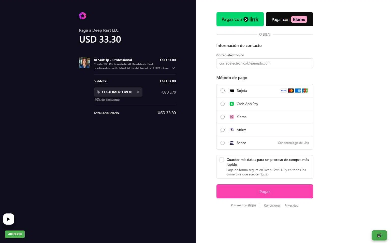 AI SuitUp checkout page showing AI SuitUp promo code box | Screenshot taken by SimplyCodes community member on Jan 15, 2026