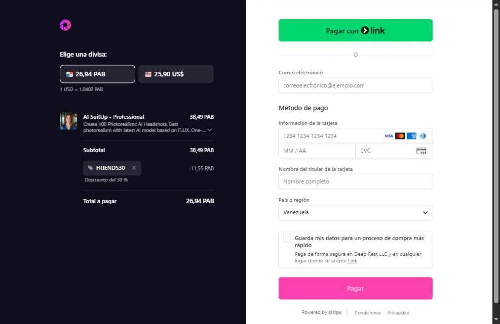 AI SuitUp checkout page showing AI SuitUp promo code box | Screenshot taken by SimplyCodes community member on Dec 14, 2025