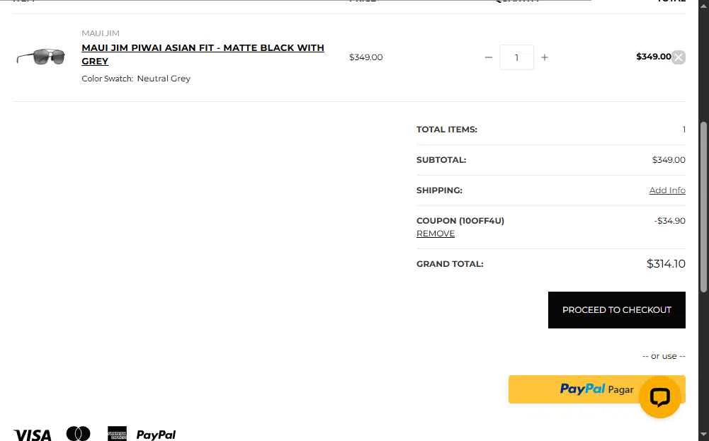 AJ's Ski & Sports checkout page showing AJ's Ski & Sports promo code box | Screenshot taken by SimplyCodes community member on Dec 1, 2025