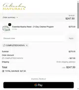CompletedCHG%% coupon verification screenshot