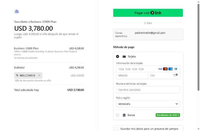 Akool checkout page showing Akool coupon code box | Screenshot taken by SimplyCodes community member on Jul 25, 2025