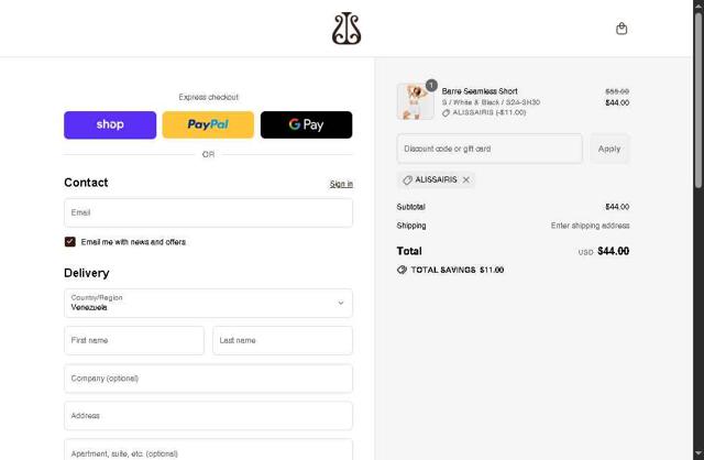 Alala checkout page showing Alala promo code box | Screenshot taken by SimplyCodes community member on Sep 15, 2025