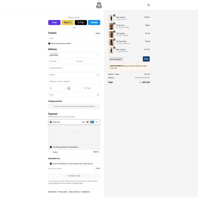 Alala checkout page showing Alala promo code box | Screenshot taken by SimplyCodes community member on Sep 15, 2025