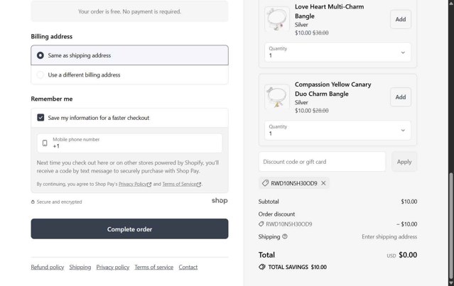 Alex and Ani checkout page showing Alex and Ani discount code box | Screenshot taken by SimplyCodes community member on Aug 22, 2025