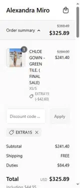 extra15 coupon verification screenshot