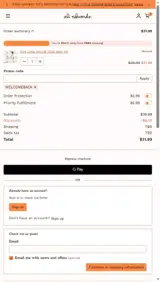 Welcomeback coupon verification screenshot