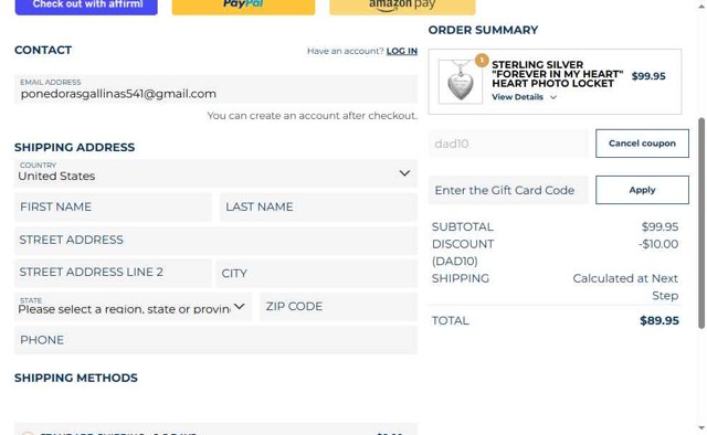 Alivia + Danny checkout page showing Alivia + Danny discount code box | Screenshot taken by SimplyCodes community member on Aug 28, 2025