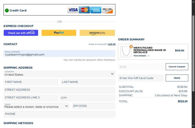 Alivia + Danny checkout page showing Alivia + Danny discount code box | Screenshot taken by SimplyCodes community member on Aug 25, 2025