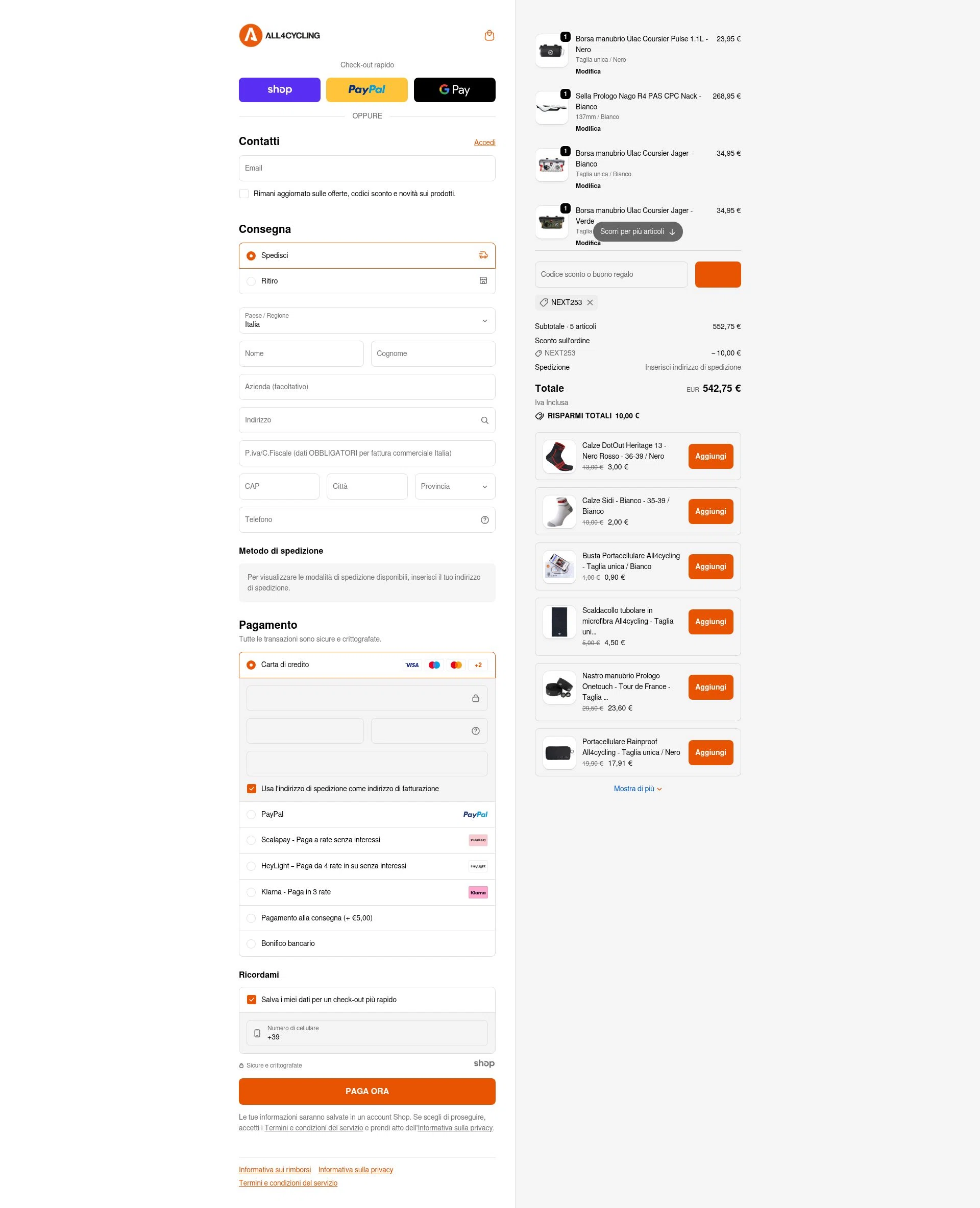 All4cycling checkout page showing All4cycling discount code box | Screenshot taken by SimplyCodes community member on Dec 13, 2025