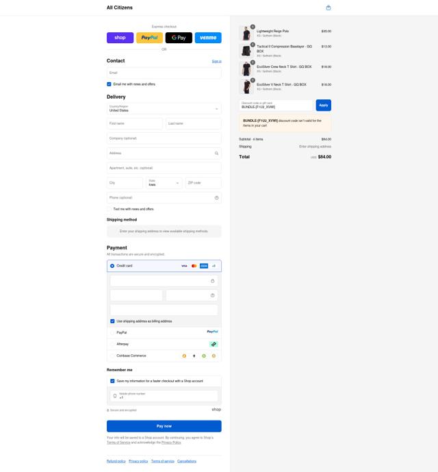 All Citizens checkout page showing All Citizens discount code box | Screenshot taken by SimplyCodes community member on Sep 10, 2025