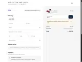 All Cotton and Linen coupon verification screenshot