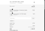 All Cotton and Linen coupon verification screenshot