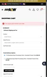 All Elite Wrestling coupon verification screenshot