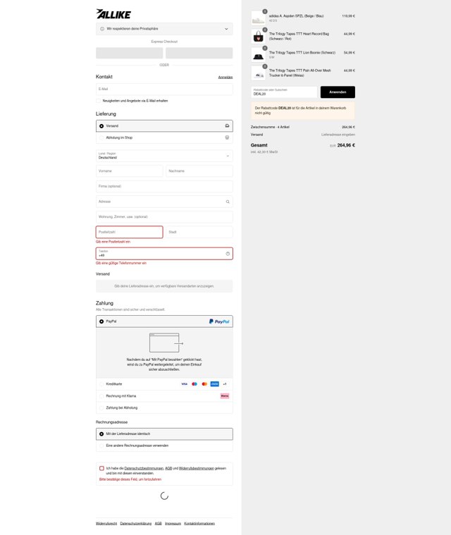 Allike Store checkout page showing Allike Store discount code box | Screenshot taken by SimplyCodes community member on Jun 17, 2025