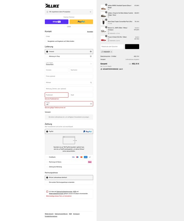 Allike Store checkout page showing Allike Store discount code box | Screenshot taken by SimplyCodes community member on Jul 16, 2025