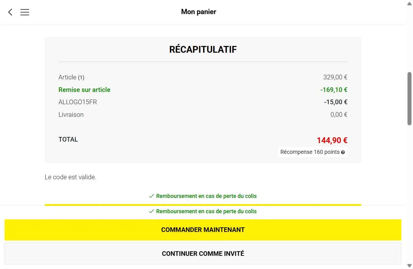 Allo Allo checkout page showing Allo Allo promo code box | Screenshot taken by SimplyCodes community member on Nov 27, 2025