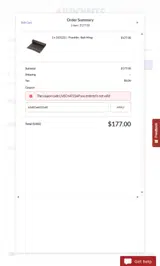LIVECHAT25AP coupon verification screenshot