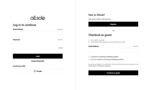 Allsole checkout page showing Allsole promo code box | Screenshot taken by SimplyCodes community member on Sep 12, 2025