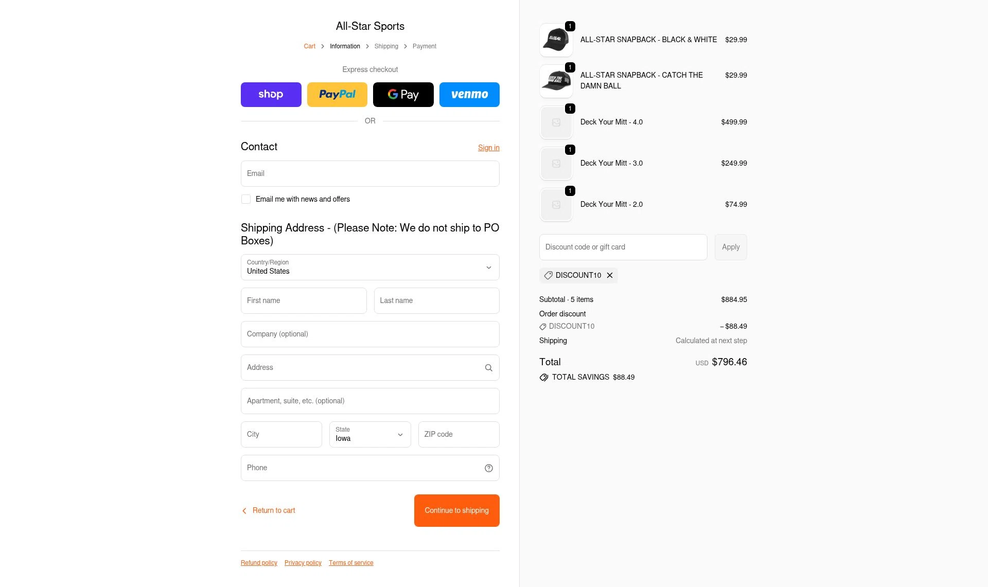 All Star checkout page showing All Star discount code box | Screenshot taken by SimplyCodes community member on Nov 1, 2025