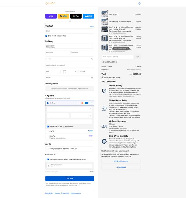 Allsumhome checkout page showing Allsumhome promo code box | Screenshot taken by SimplyCodes community member on Sep 15, 2025