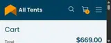Alltents coupon verification screenshot