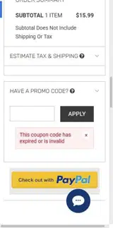 HAPPY4TH coupon verification screenshot