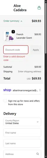 Vip20 coupon verification screenshot