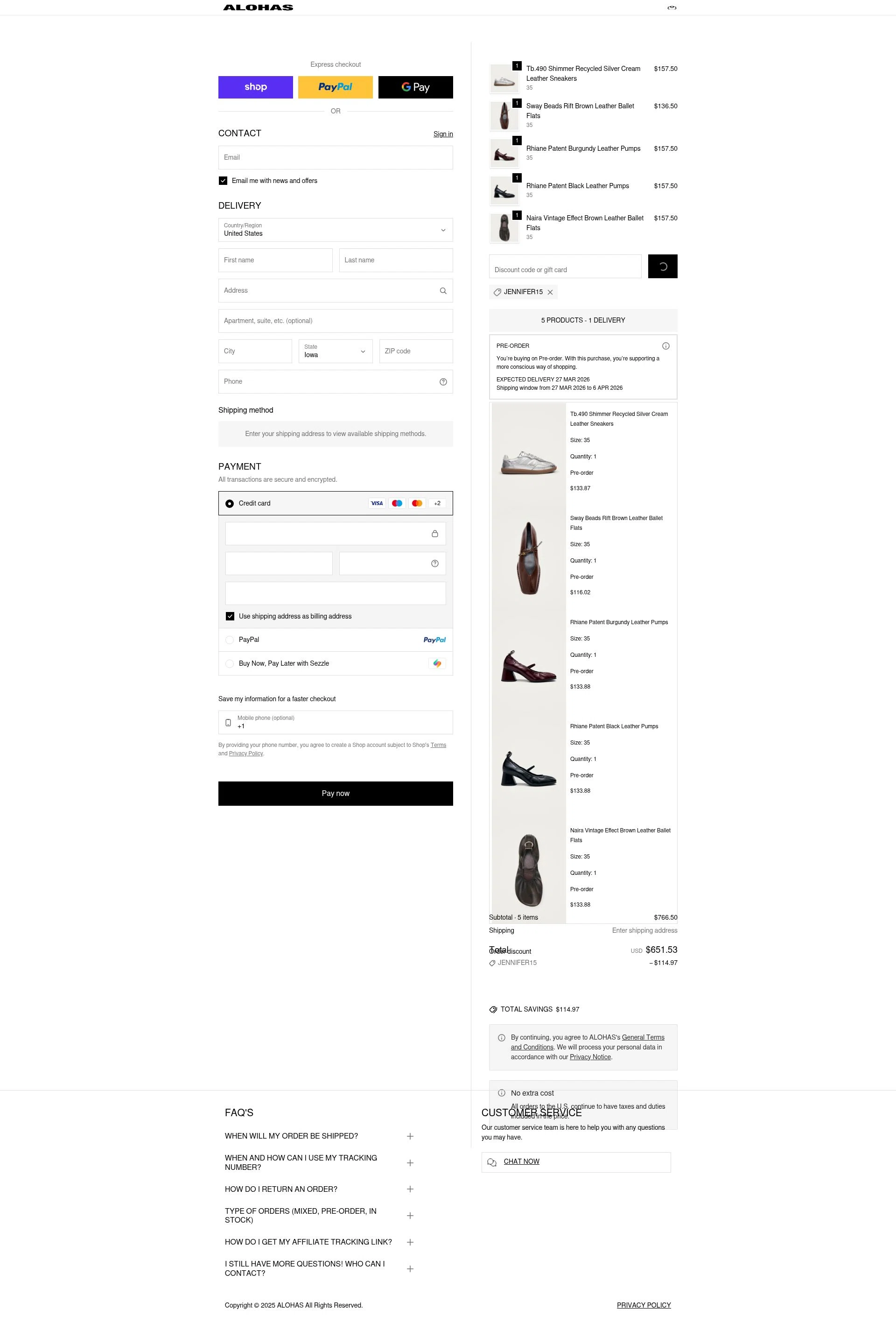 Alohas checkout page showing Alohas coupon code box | Screenshot taken by SimplyCodes community member on Feb 3, 2026