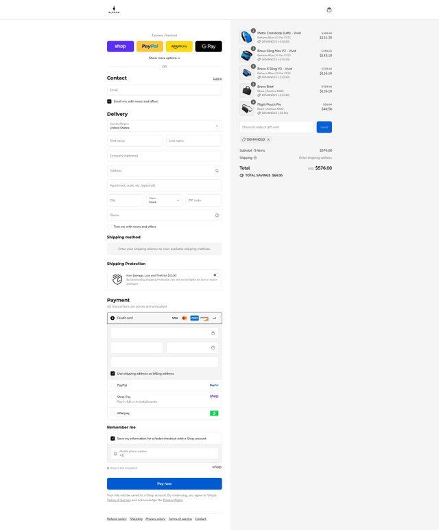 Alpaka checkout page showing Alpaka discount code box | Screenshot taken by SimplyCodes community member on Sep 3, 2025
