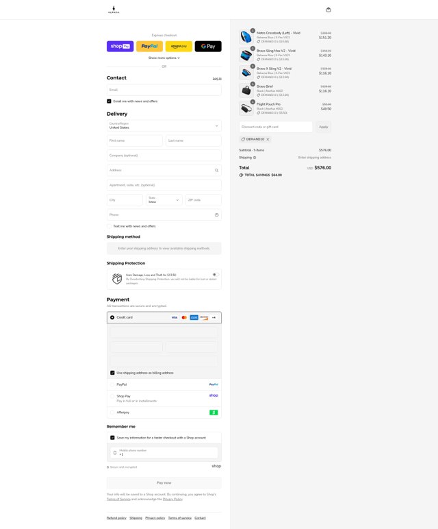Alpaka checkout page showing Alpaka discount code box | Screenshot taken by SimplyCodes community member on Aug 21, 2025