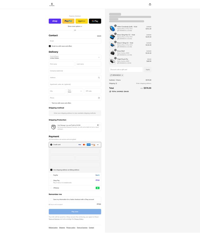 Alpaka checkout page showing Alpaka discount code box | Screenshot taken by SimplyCodes community member on Sep 7, 2025