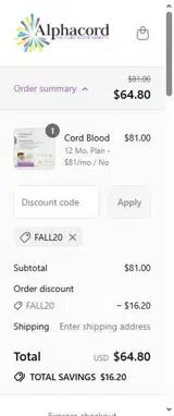 fall20 coupon verification screenshot