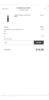 top2 coupon verification screenshot