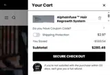 Alphainfuse coupon verification screenshot