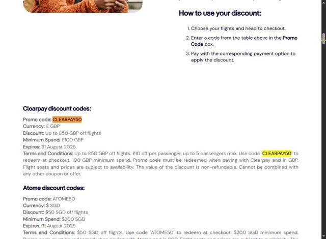 Alternative Airlines checkout page showing Alternative Airlines promo code box | Screenshot taken by SimplyCodes community member on Aug 15, 2025