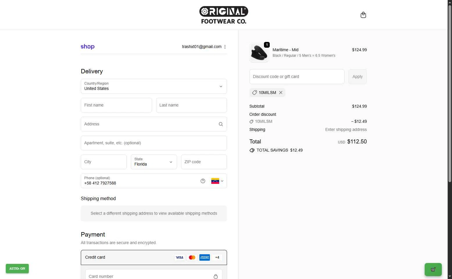 Altama checkout page showing Altama discount code box | Screenshot taken by SimplyCodes community member on Nov 11, 2025
