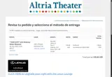 Altria Theater coupon verification screenshot