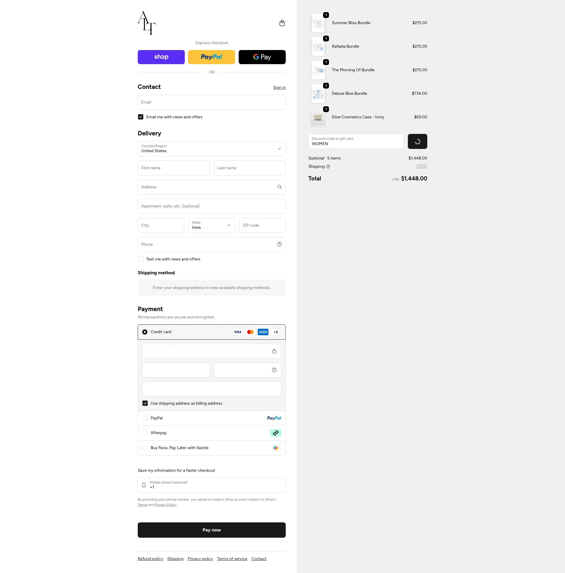 ALT SWIM checkout page showing ALT SWIM discount code box | Screenshot taken by SimplyCodes community member on Feb 10, 2026