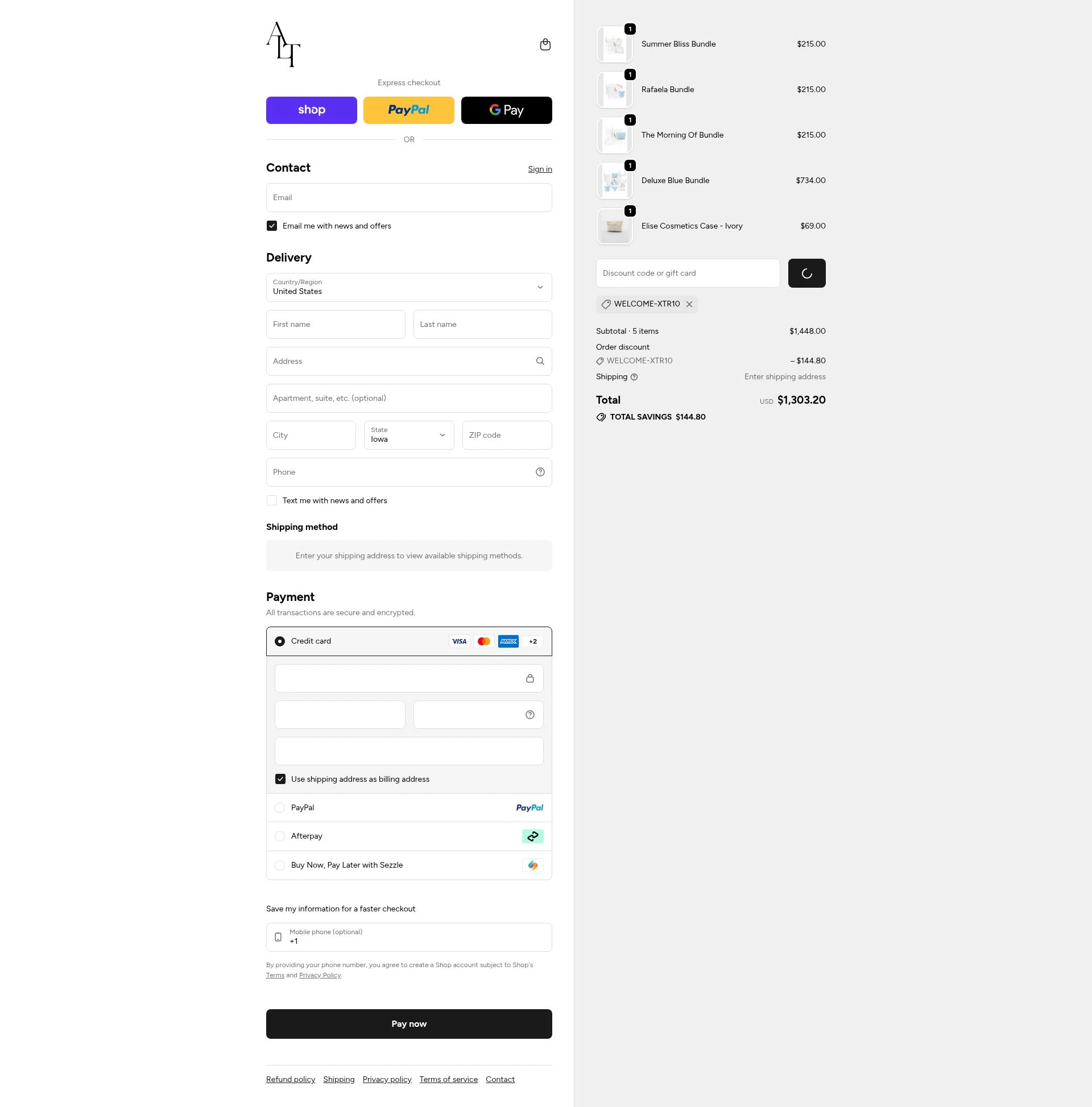 ALT SWIM checkout page showing ALT SWIM discount code box | Screenshot taken by SimplyCodes community member on Feb 10, 2026