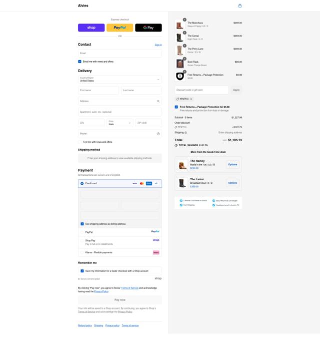 Alvies checkout page showing Alvies discount code box | Screenshot taken by SimplyCodes community member on Sep 13, 2025