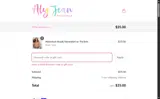 Aly Jean Boutique coupon verification screenshot
