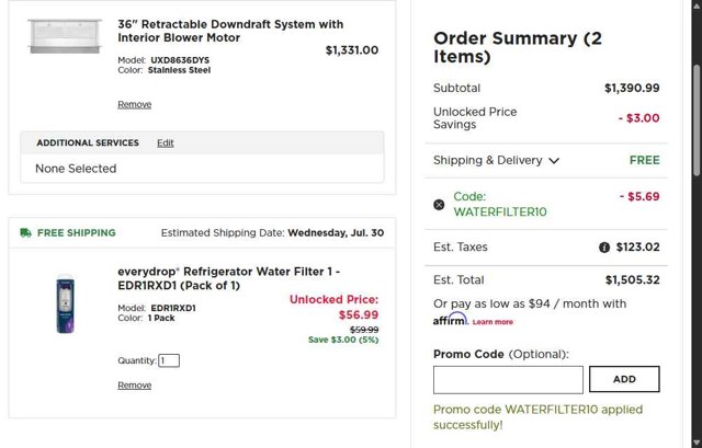 Amana checkout page showing Amana coupon code box | Screenshot taken by SimplyCodes community member on Jul 23, 2025