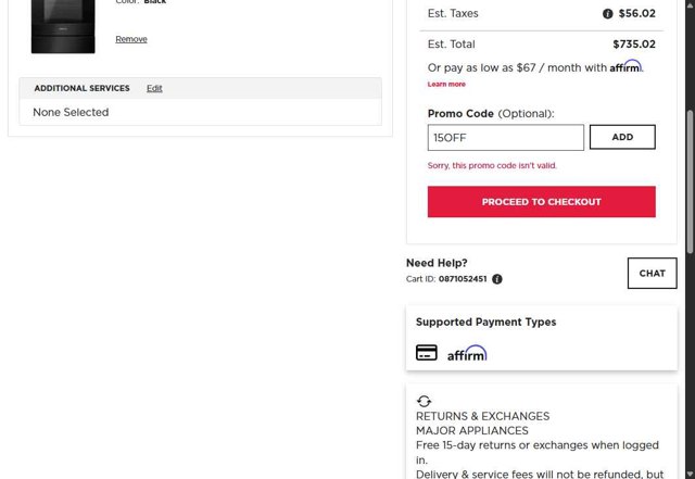 Amana checkout page showing Amana coupon code box | Screenshot taken by SimplyCodes community member on Sep 5, 2025