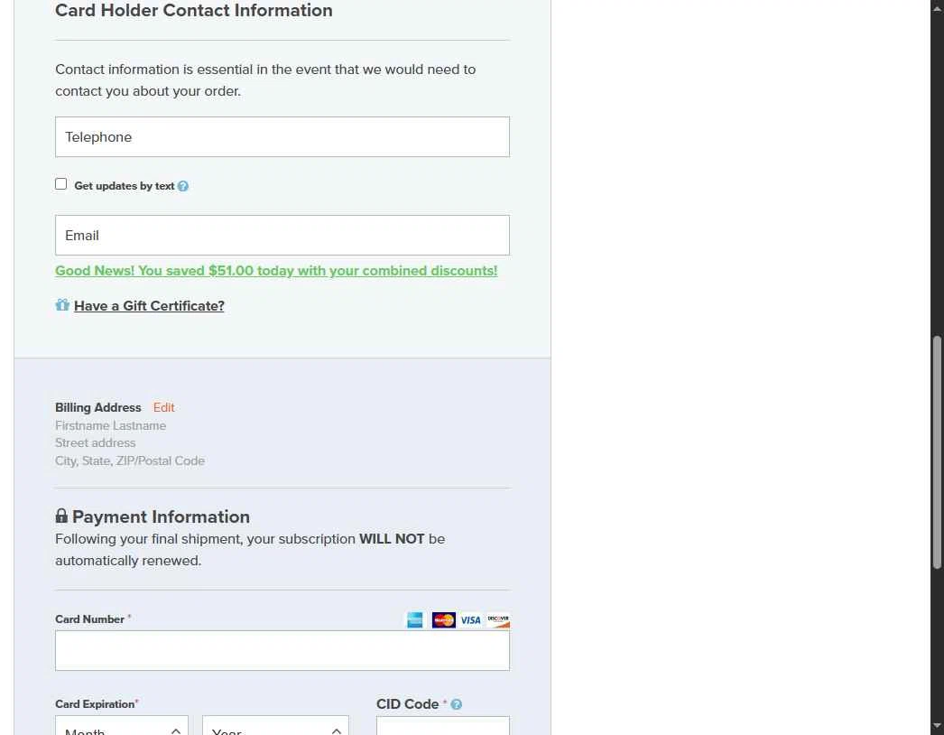 Amazing Clubs checkout page showing Amazing Clubs coupon code box | Screenshot taken by SimplyCodes community member on Dec 21, 2025