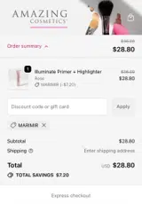 MARIMIR coupon verification screenshot