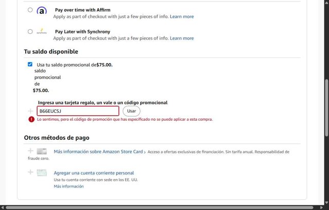 Amazon checkout page showing Amazon promo code box | Screenshot taken by SimplyCodes community member on Aug 27, 2025